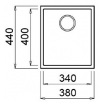Elleci QUADRA100U 花崗岩廚房台下石盆 (灰色)